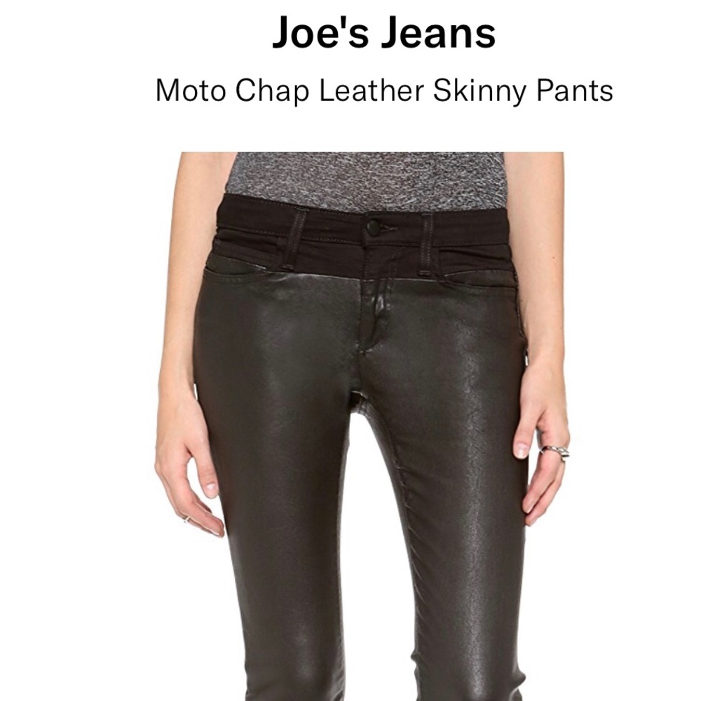 Moto Chap Skinny Leather Pants